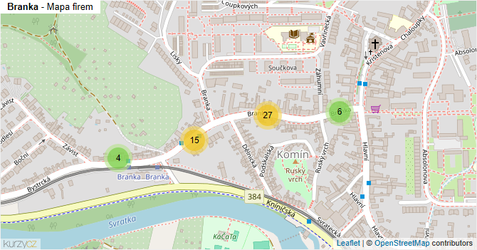 Branka - mapa firem