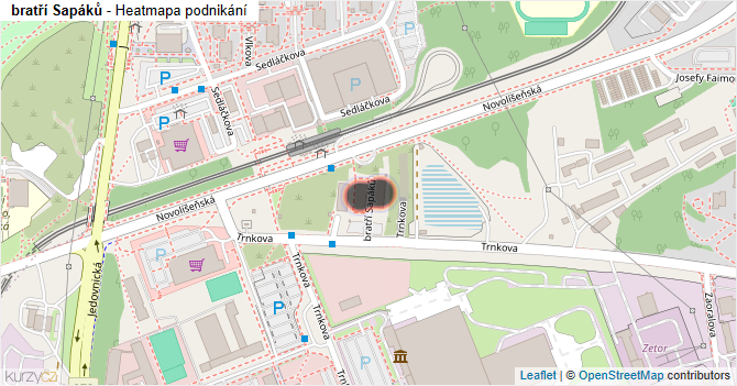 bratří Sapáků - mapa podnikání