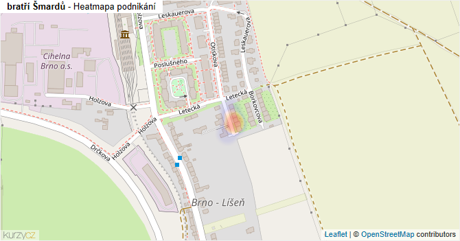 bratří Šmardů - mapa podnikání