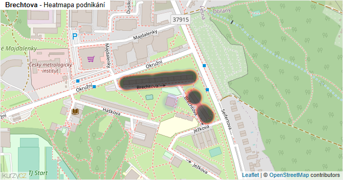 Brechtova - mapa podnikání