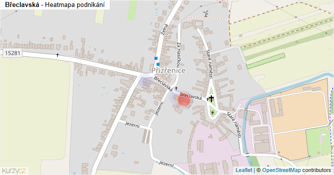 Břeclavská - mapa podnikání