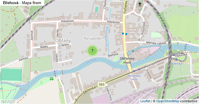 Břehová - mapa firem