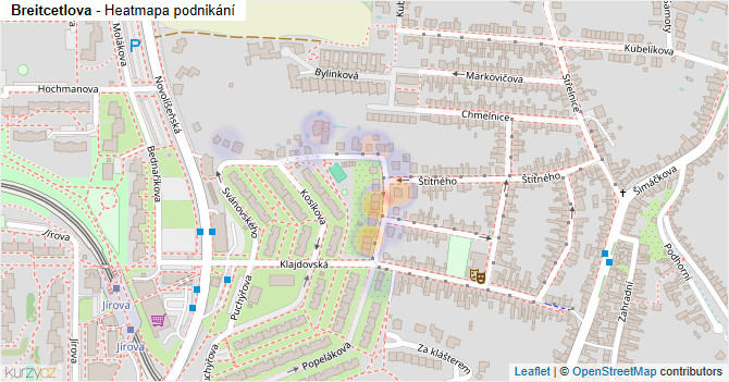 Breitcetlova - mapa podnikání