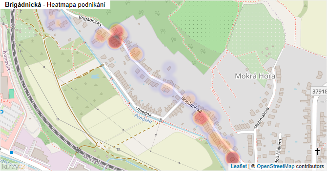 Brigádnická - mapa podnikání