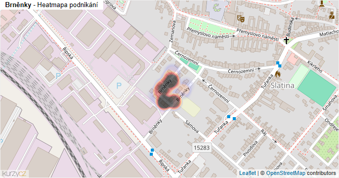 Brněnky - mapa podnikání