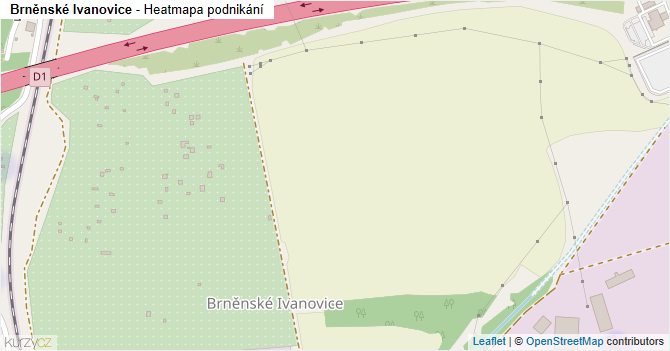 Brněnské Ivanovice - mapa podnikání