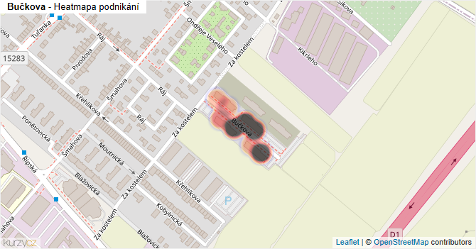 Bučkova - mapa podnikání