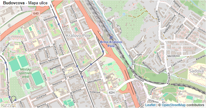 Budovcova - mapa ulice