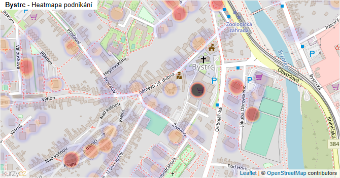 Bystrc - mapa podnikání