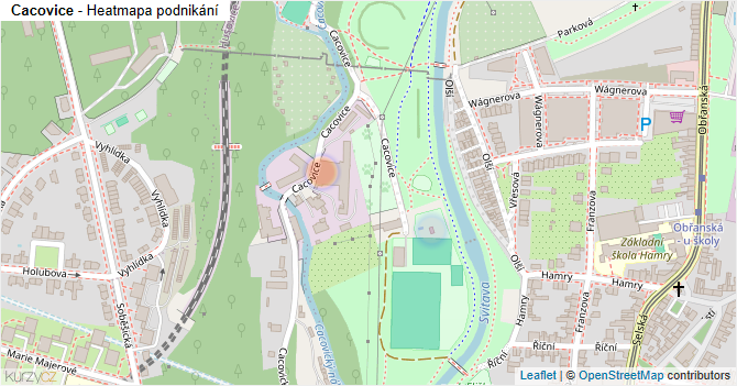 Cacovice - mapa podnikání