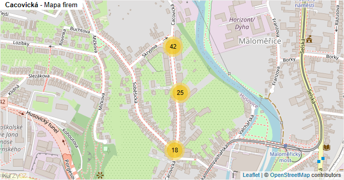 Cacovická - mapa firem