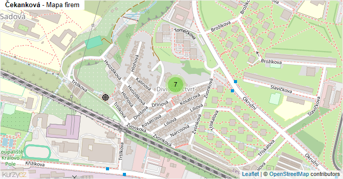 Čekanková - mapa firem