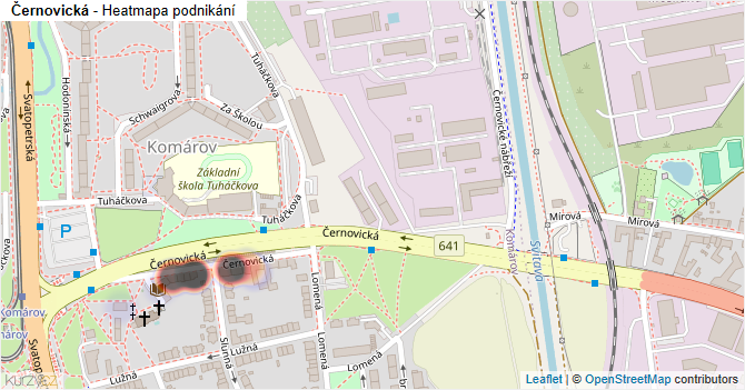 Černovická - mapa podnikání