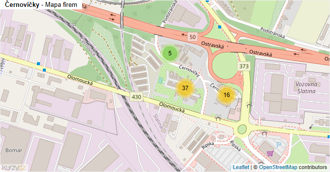 Černovičky - mapa firem