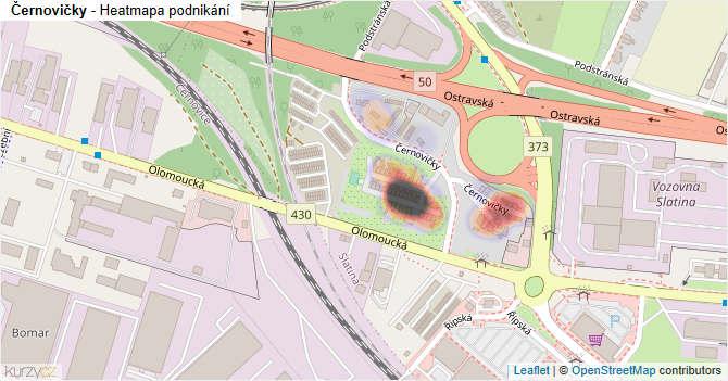 Černovičky - mapa podnikání
