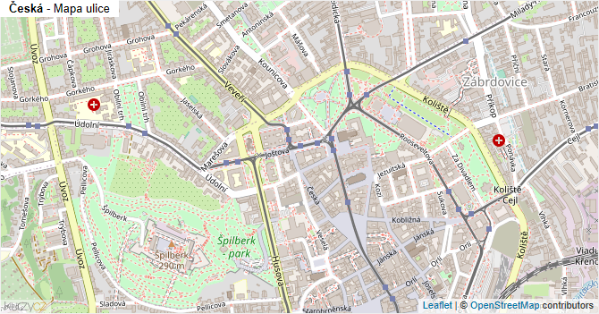 Česká - mapa ulice