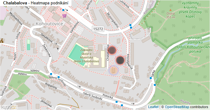 Chalabalova - mapa podnikání