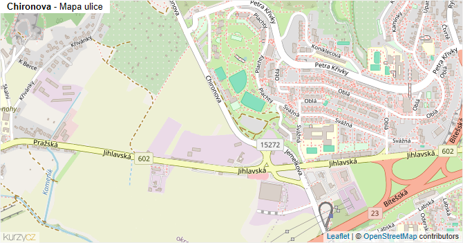Chironova - mapa ulice