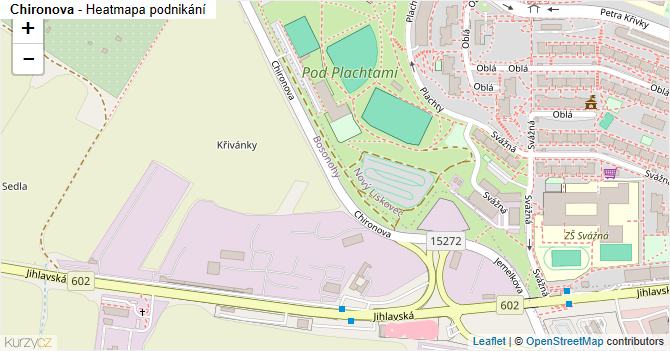 Chironova - mapa podnikání