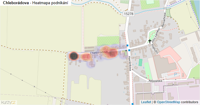 Chleborádova - mapa podnikání