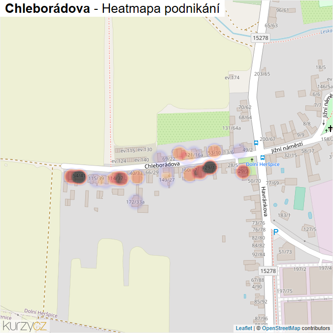 Mapa Chleborádova - Firmy v ulici.