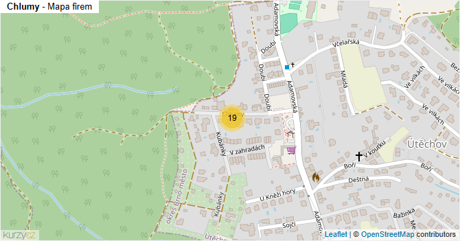 Chlumy - mapa firem