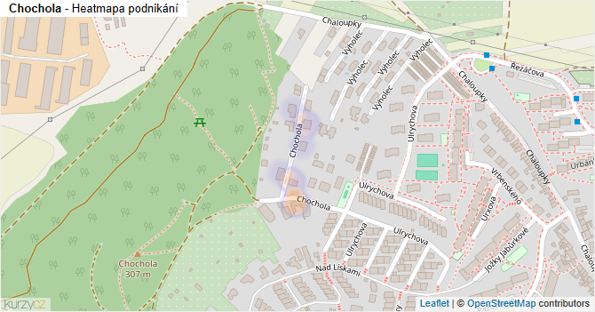 Chochola - mapa podnikání