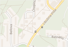 Chopinova v obci Brno - mapa ulice