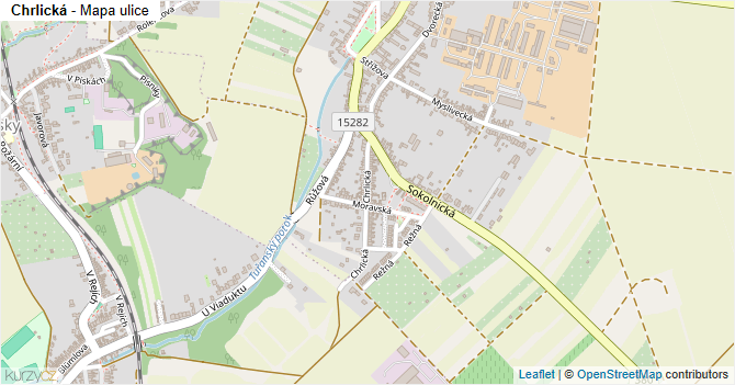 Chrlická - mapa ulice