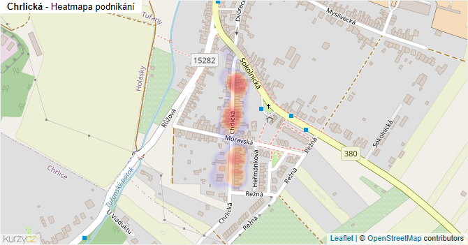 Chrlická - mapa podnikání