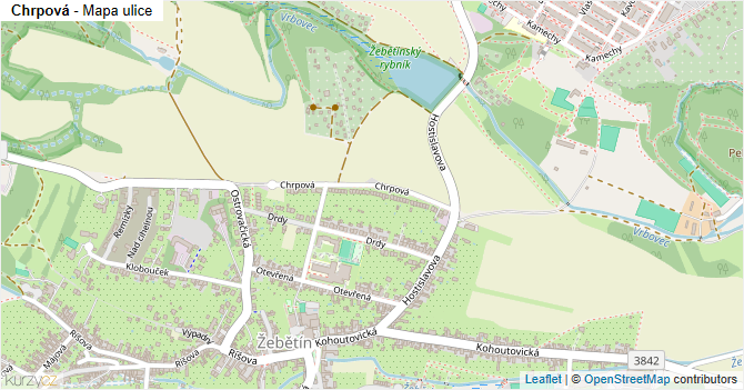 Chrpová - mapa ulice