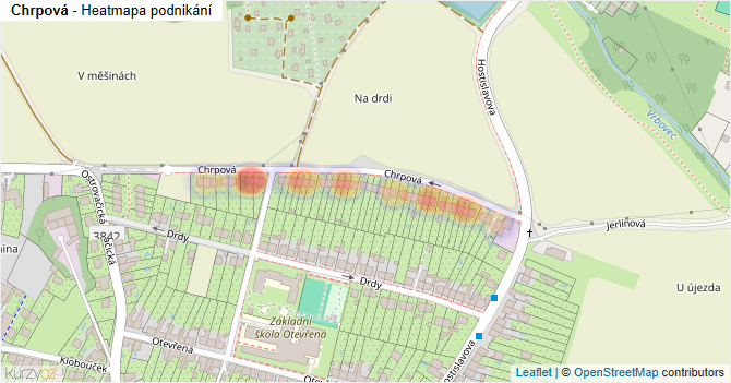 Chrpová - mapa podnikání