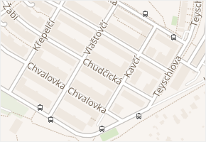 Chudčická v obci Brno - mapa ulice