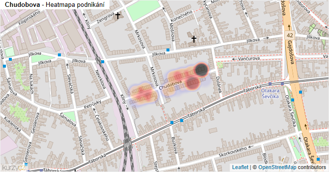 Chudobova - mapa podnikání