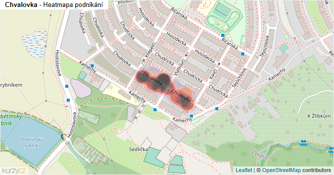 Chvalovka - mapa podnikání