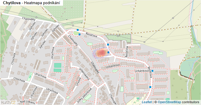 Chytilova - mapa podnikání