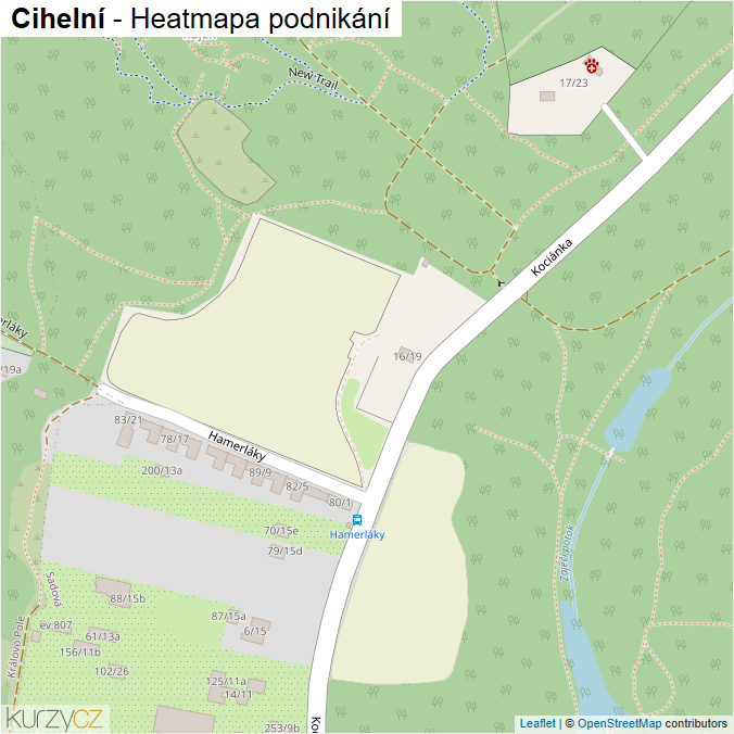 Mapa Cihelní - Firmy v ulici.