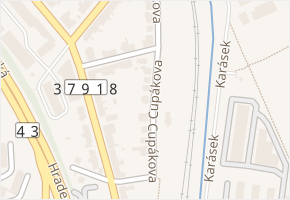 Cupákova v obci Brno - mapa ulice