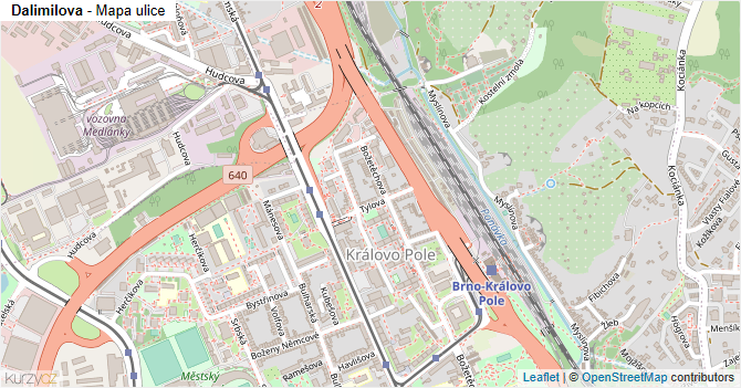 Dalimilova - mapa ulice