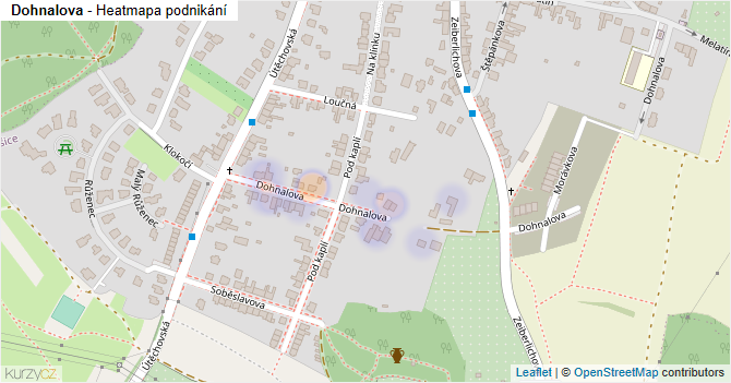 Dohnalova - mapa podnikání