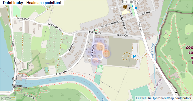 Dolní louky - mapa podnikání