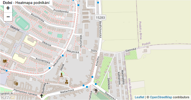 Dolní - mapa podnikání