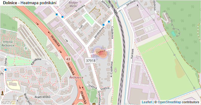 Dolnice - mapa podnikání
