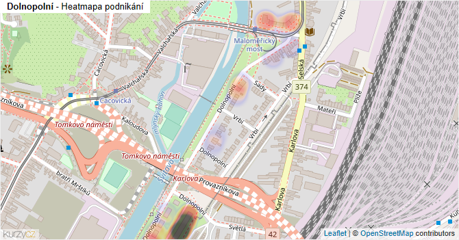 Dolnopolní - mapa podnikání