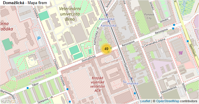 Domažlická - mapa firem