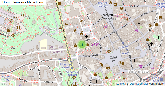 Dominikánská - mapa firem