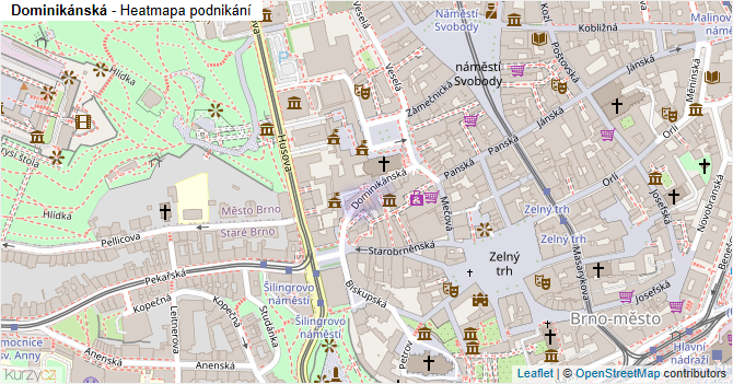 Dominikánská - mapa podnikání