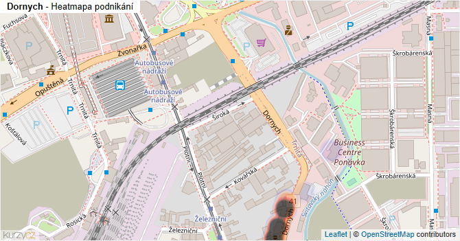 Dornych - mapa podnikání