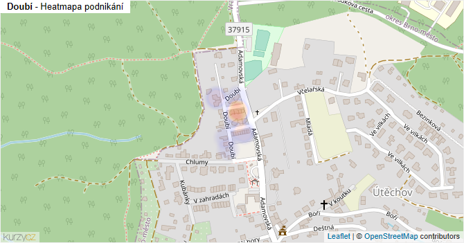 Doubí - mapa podnikání