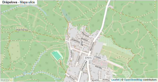 Drápelova - mapa ulice